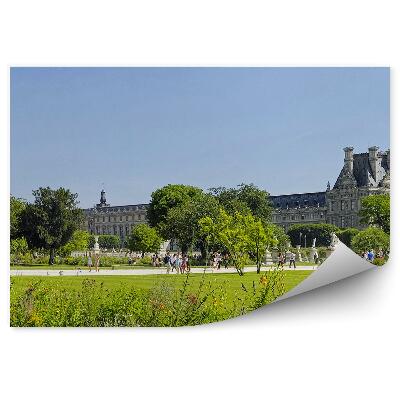 Fotótapéta Híres park emberek turisták virágok zöld növényzet építészet