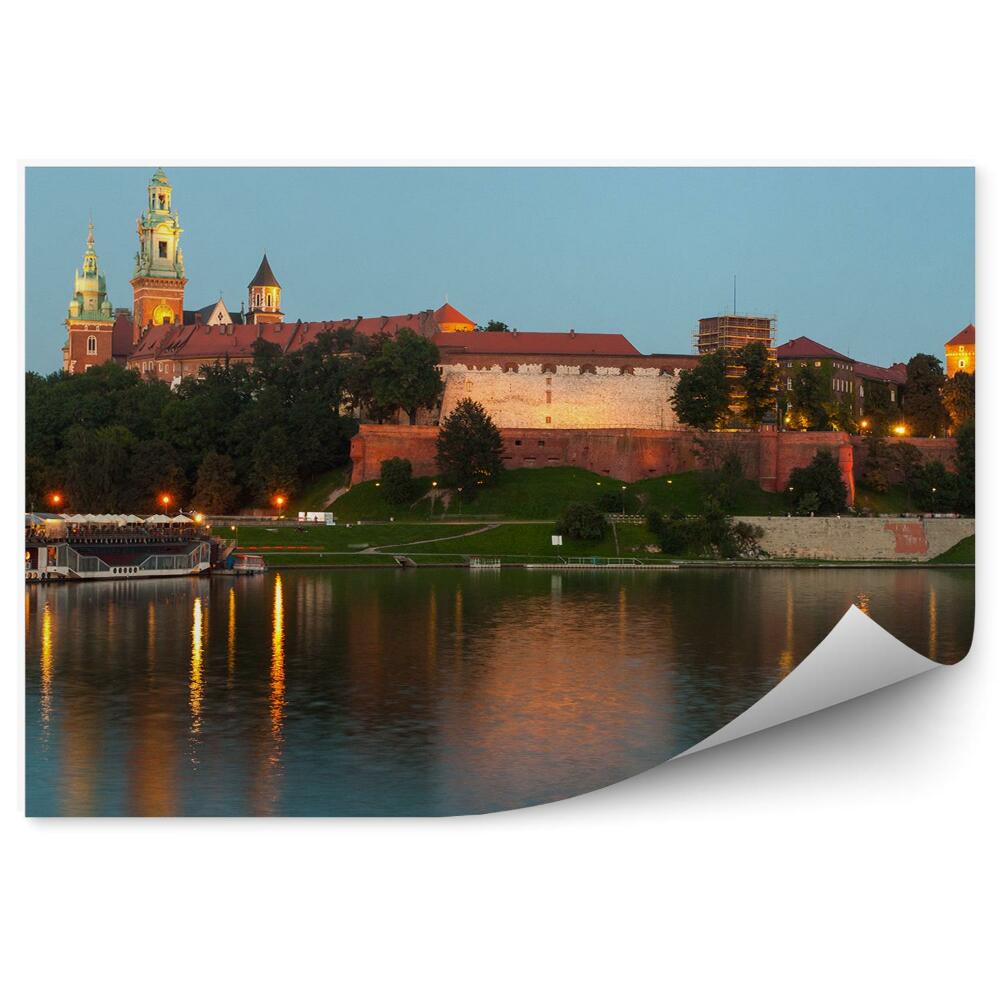 Fotótapéta Wisła yacht domb kastély Wawel Krakow