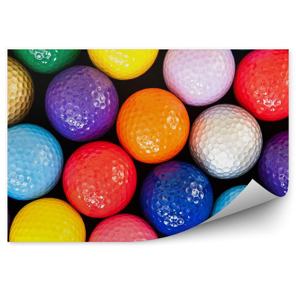 Öntapadós fotótapéta Színes golflabdák