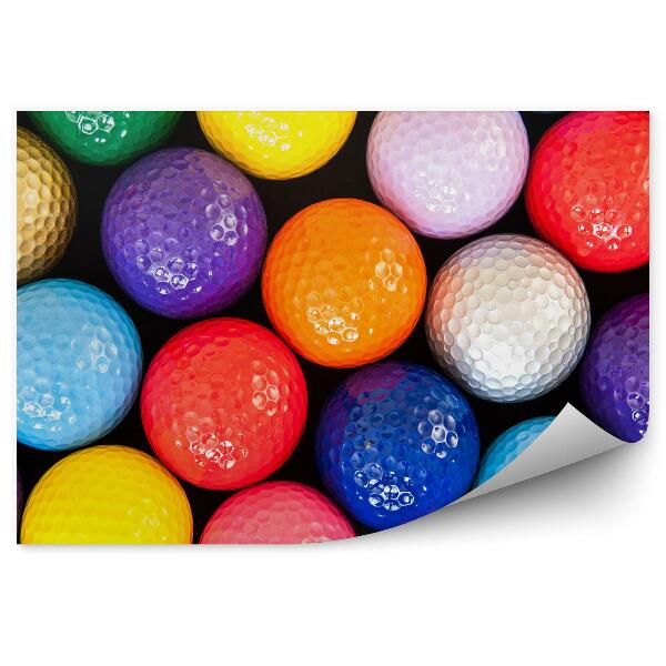 Öntapadós fotótapéta Színes golflabdák