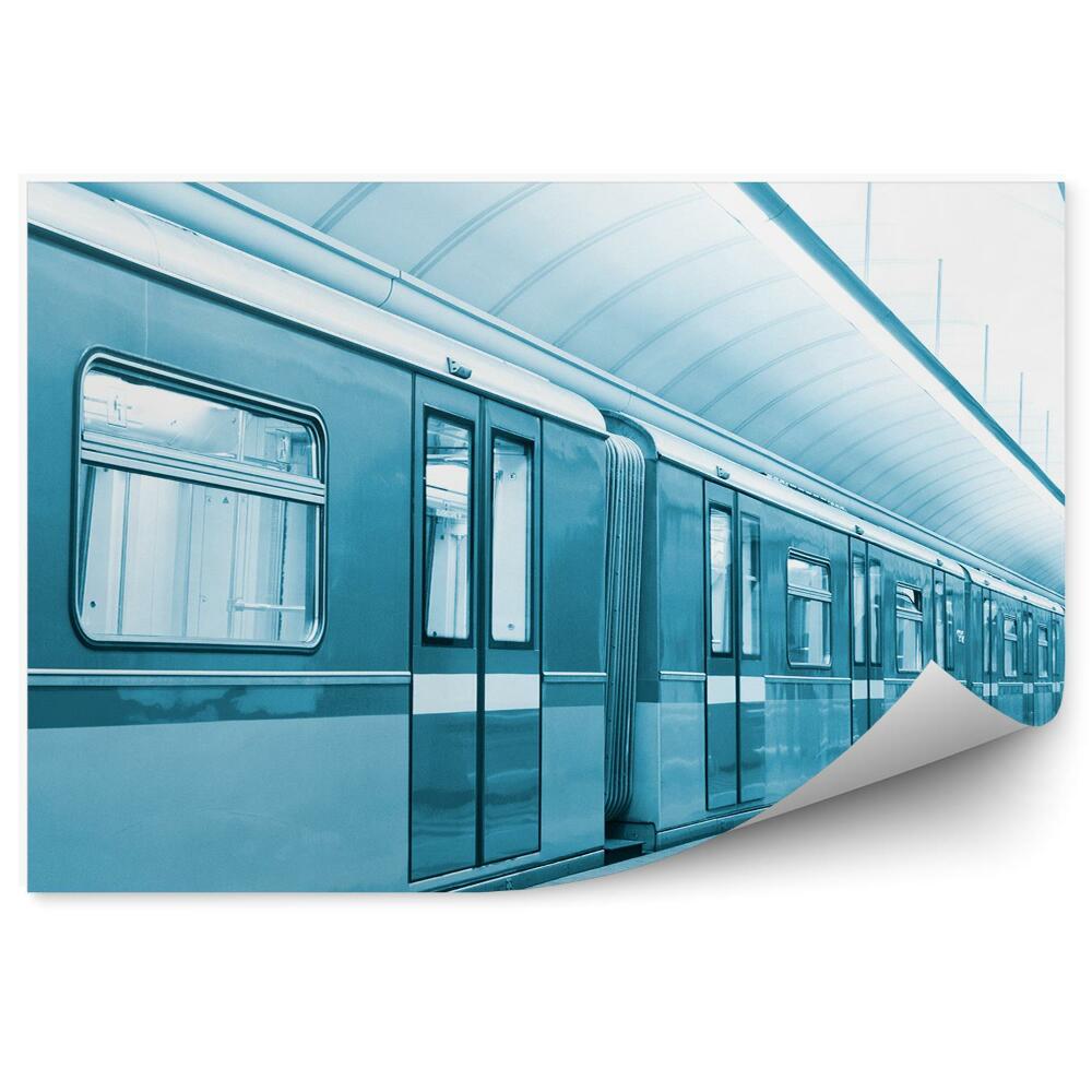 Modern fotótapéta Metróállomás vonatközlekedés kék