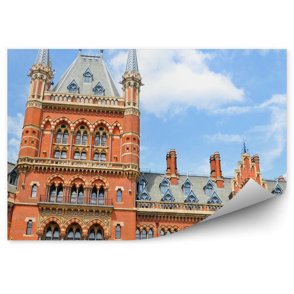 Poszter tapéta St pályaudvar Pancras London égboltja fák felhői