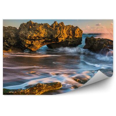 Poszter tapéta Korall hullámok napfelkelte Atlanti-óceán