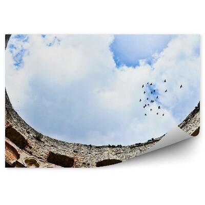 Fotótapéta Lenyűgöző várromok perspektívája az égen