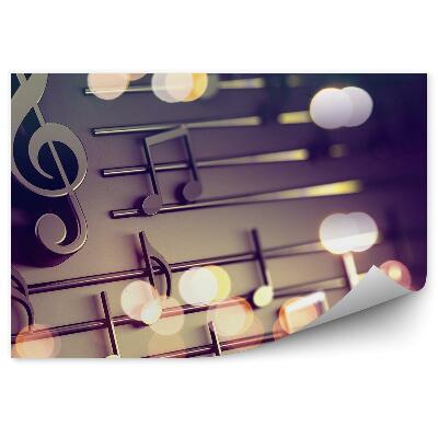 Öntapadós fotótapéta falra kotta hegedű kulcs stave fény