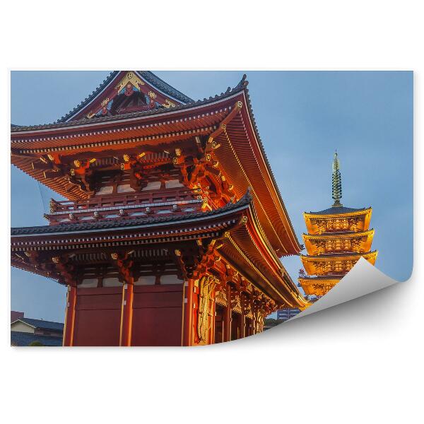 Öntapadós fotótapéta Asakusa turisták mozgalom utazási épületek