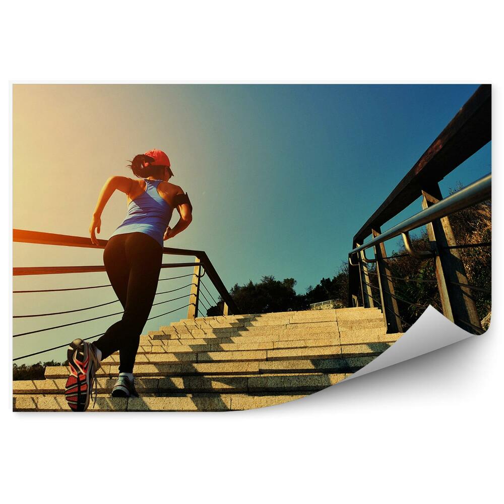 Fotótapéta Felfutás a lépcsőn sport fitness