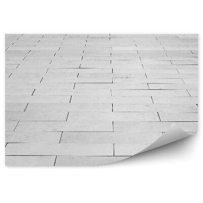 Fotótapéta Fehér tégla padló perspektíva