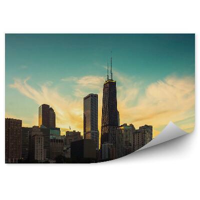 Fotótapéta felhőkarcolók értékelése road sunset