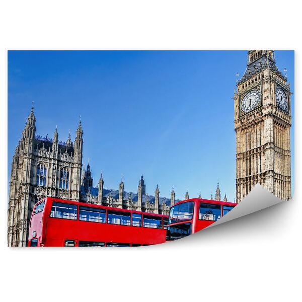 Fotótapéta Piros buszok és Big Ben