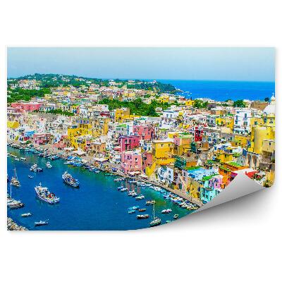 Fali poszter tapéta Színes városi csónakok építészetet tartalmaznak