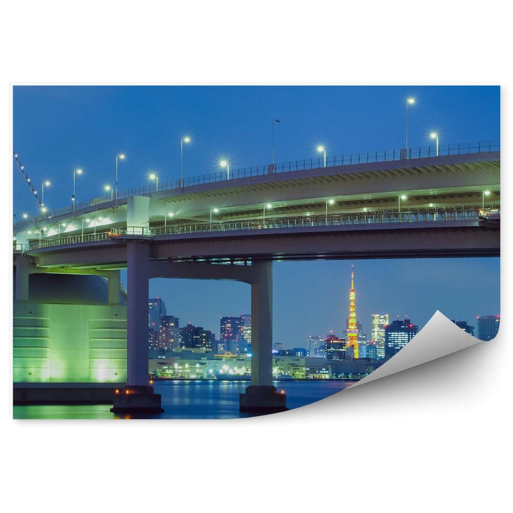 Fotótapéta Tokyo Bay közlekedési lámpák vízi híd