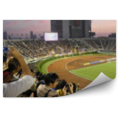 Fotótapéta Homályos fotó egy futballstadionról