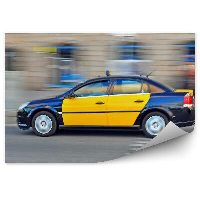 Öntapadós fotótapéta Taxi autó mozgó város épülete