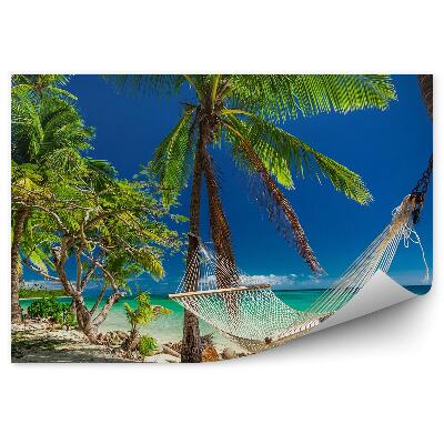 Öntapadós fotótapéta Üres függőágy pálmafák árnyékában