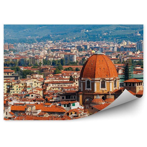 Poszter tapéta légi felvétel Firenze katedrális Santa Maria del Fiore épületei