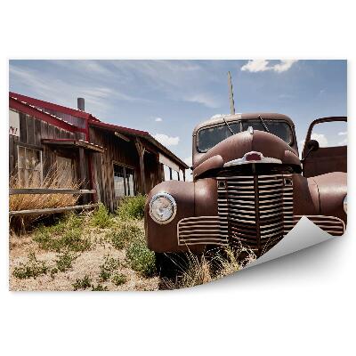 Modern fotótapéta Régi autó építő jellegű homok