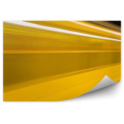 Öntapadós fotótapéta Sárga metró vonat mozgás izzó fény