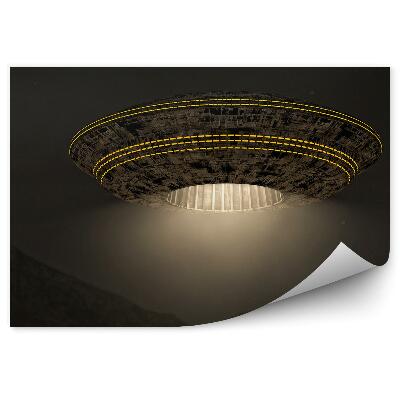 Modern fotótapéta Hold ég ufo 3d hegyek sziklák