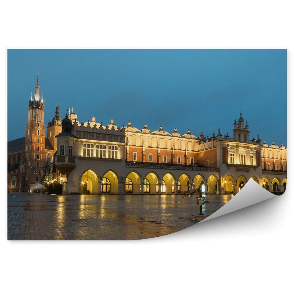 Fotótapéta A Sukiennice Krakow piac épületeit világítja meg