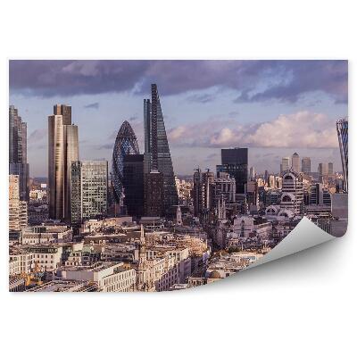 Poszter tapéta London légi felvétel város látképe naplemente felhők