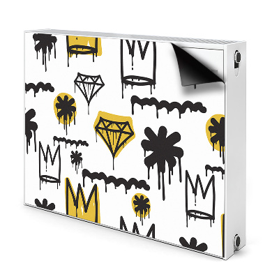 Mágneses radiátor dekoráció Graffiti korona