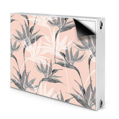 Radiátor mágnes Fekete-fehér virágok