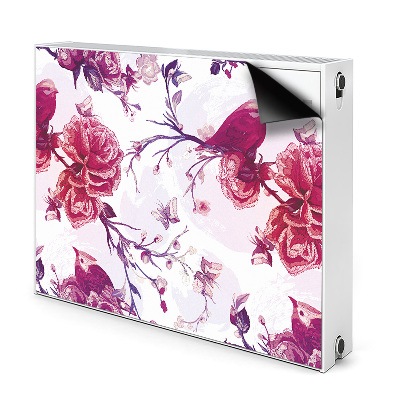 Mágneses fűtőtest burkolat Lila madarak