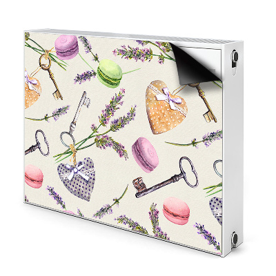 Radiátor mágnes dekoráció Szívek és mézeskalács