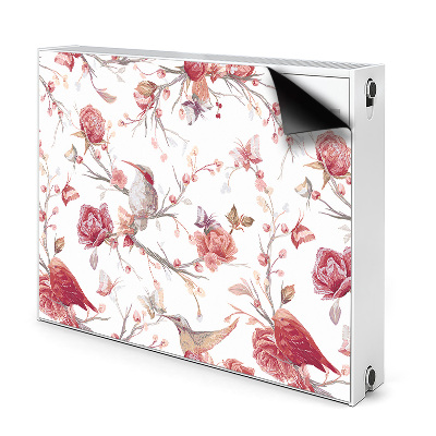 Mágneses fűtőtest burkolat Piros madarak