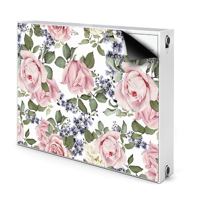 Mágneses fűtőtest burkolat Akvarell rózsák