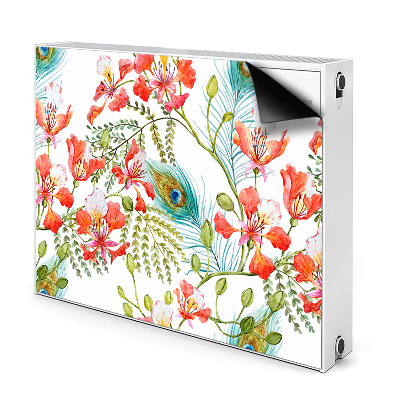 Radiátor mágnes dekoráció Pávák tollazata