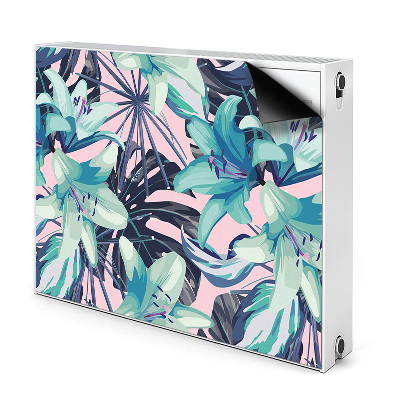 Mágneses fűtőtest burkolat Festett liliomok