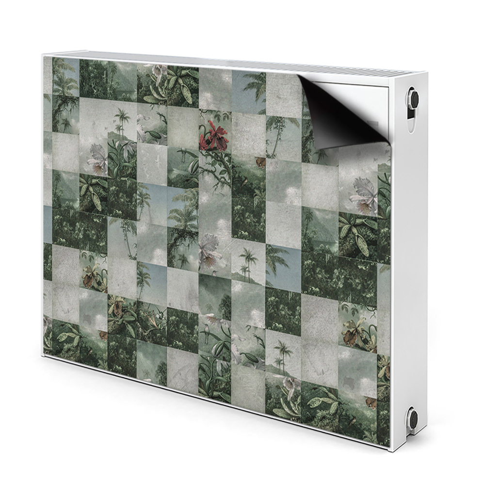 Mágneses fűtőtest burkolat Trópusi patchwork