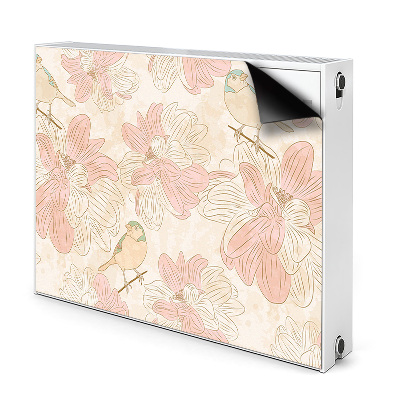 Radiátor mágnes dekoráció Bézs madarak