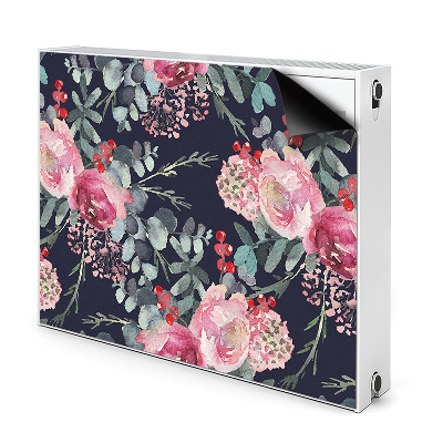 Mágneses fűtőtest burkolat Virágok és levelek