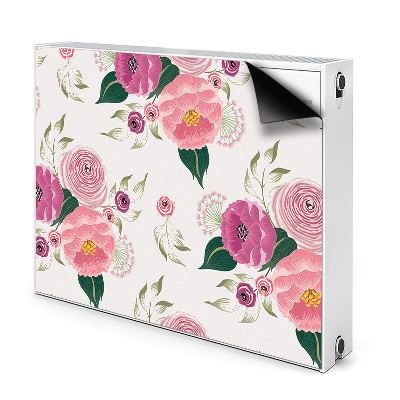 Radiátor mágnes Rózsaszín virágok