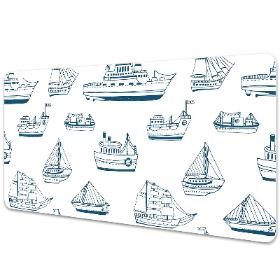 Irodai asztal alátét Kék hajók