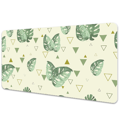 Iróasztal könyökalátét Monstera és geometria