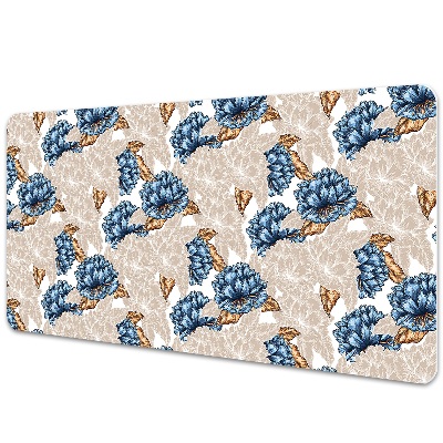 Iróasztal könyökalátét Kék virágok