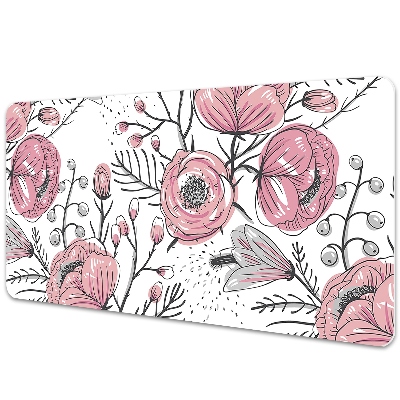 Iróasztal könyökalátét Rajzolt színes rózsák