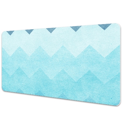 Iróasztal alátét Kék geometrikus cikkcakk