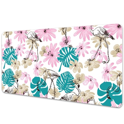 Iróasztal könyökalátét Flamingók a festményen