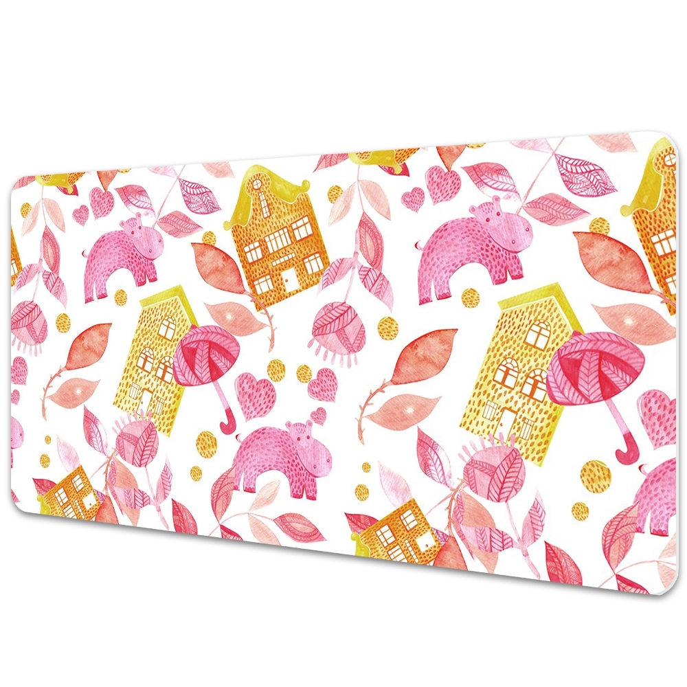 Irodai asztal alátét Vízilovak