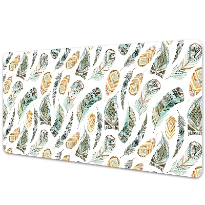 Iróasztal alátét Boho stílusú tollak