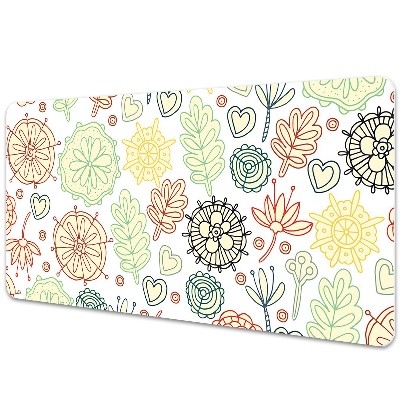 Iróasztal könyökalátét Rajz virágokkal