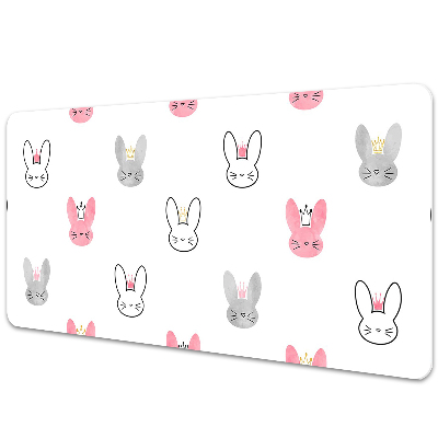 Iróasztal alátét Nyulak koronában