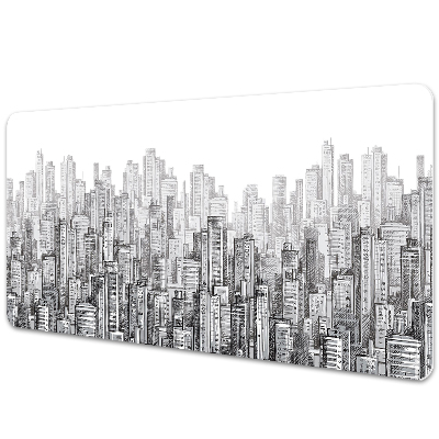 Irodai asztal alátét Fekete-fehér város