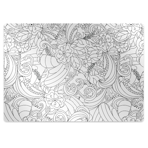 Padlóvédő székalátét Doodle motívum