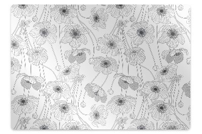 Padlóvédő székalátét Mák a mezőn